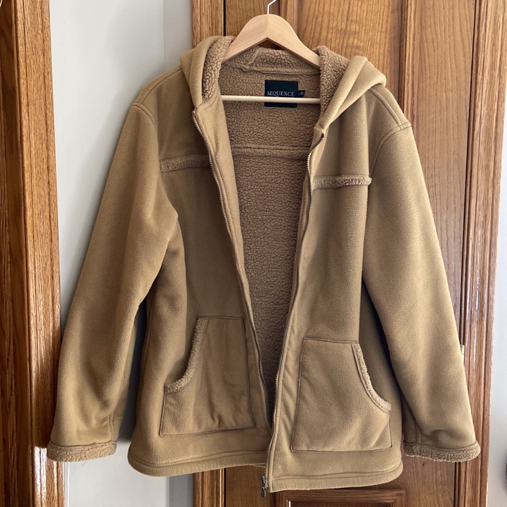 Tan Hooded Fleece Jacket - Women's - Picture 3 of 8